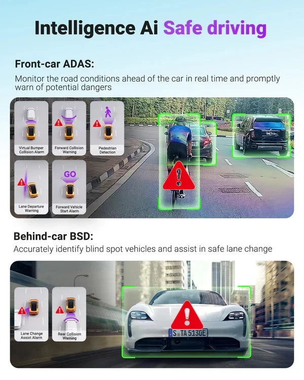 4K-Dual (Front + Rear) Dash Cam Kit - Vantrue S1 Pro Max | True Dual-4K, AI-Powered Dash Cam w/ PlatePix