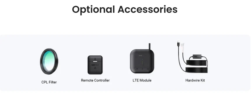 4K-Dual (Front + Rear) Dash Cam Kit - Vantrue S1 Pro Max | True Dual-4K, AI-Powered Dash Cam w/ PlatePix
