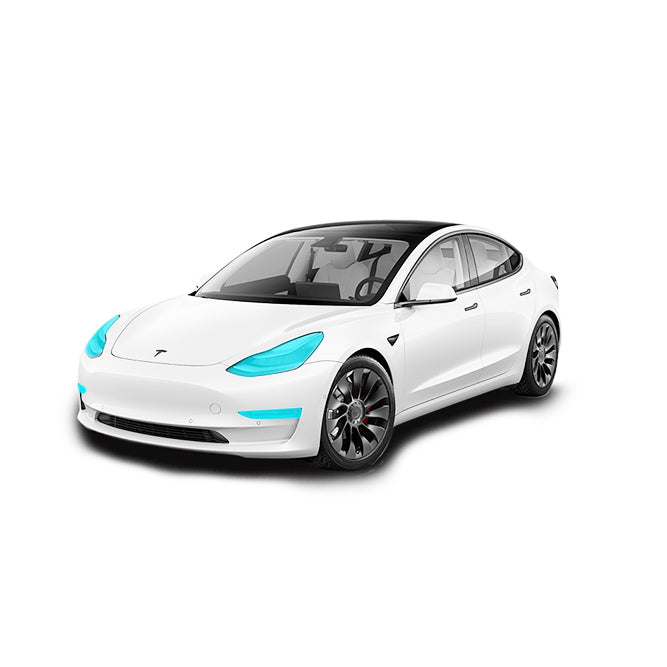 Tesla Model 3 Headlight/Foglight PPF Kit